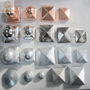 Capuchons de poteaux de clôture en <span class=keywords><strong>bois</strong></span>, acier galvanisé, capuchon rond avec pyramide - Product Image 4