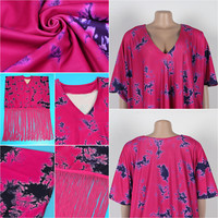 Robes d'été grande taille de haute qualité pour femmes, décontractées, à col en V, à manches mi-longues, imprimées, amples, longues, à franges, style kaftan pour femmes