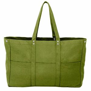 Sacs fourre-tout de week-end en toile verte réutilisables pour le shopping et la plage - Offre spéciale - Product Image 2