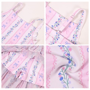 Preordina Vestito Estivo Senza Maniche per Bambine con Fiori Personalizzati, Abito Sportivo Morbido ed Elastico al Ginocchio per Bambini - Product Image 5