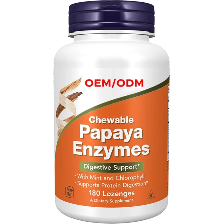180 Chewable Lozenges Papaya Enzyme with Mint and Chlorophyll for Digestive
