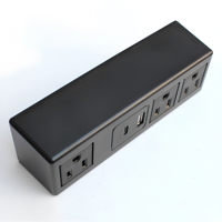 Multiprise de bureau en plastique avec pince de fixation, port de charge USB Type-C et PD 20W