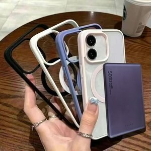 Custodia per telefono con bordo multicolore con <span class=keywords><strong>calamita</strong></span> trasparente antiurto per custodia magnetica per telefono per <span class=keywords><strong>iPhone</strong></span> 16 Pro Max - Product Image 3
