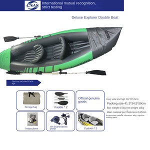 Canot en caoutchouc de qualité 1-<span class=keywords><strong>2</strong></span> <span class=keywords><strong>personnes</strong></span> double environnement PVC pêche en plein air bateau en caoutchouc dérive machine <span class=keywords><strong>canoë</strong></span> kayak <span class=keywords><strong>gonflable</strong></span> - Product Image 6