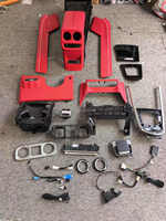 Kit de rétrofit pour console centrale et accoudoir en cuir rouge style W465 pour Mercedes Benz Classe G W463 G500 G55 G63 G350