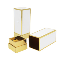 Boîtes dorées unies personnalisées avec Logo, emballages de bouteilles de parfum, pour cosmétiques, 50 pièces