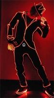 Costume de danse optique à fibres optiques Michael Jackson avec lumière LED, costume de scène à télécommande pour homme, costume de danse de salon pour adulte
