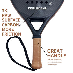 Raqueta de Pádel Ligera de Fibra de Carbono 3k con Diseño de Absorción de Impactos, Forma Redonda para Hombres y Mujeres, Ideal para Jugadores Principiantes e Intermedios - Product Image 5