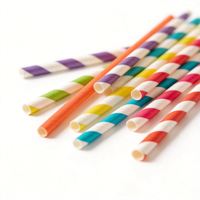 Pailles à boire 100% biodégradables, durables et recyclables, pailles jetables de couleurs assorties, pailles en papier pour smoothies