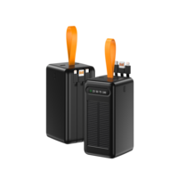 Bancos de Energía Solares de 60000 mAh para Cargar Teléfonos Móviles, 22.5 W, Alta Capacidad, Portátiles, con Cable Integrado, Personalizables