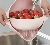 Zeef voor de keuken, zeefjes en vergieten, pastazeef, fruitreiniger, groentewasbak, esthetische keukenaccessoires - Blauw