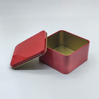 Boîte à dragées carrée en métal polyvalente pour bonbons, biscuits, chocolat, grains de café et feuilles de thé – Rangement créatif en fer blanc