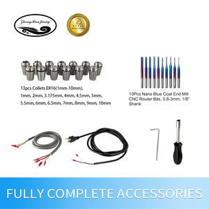 Motor de Husillo CNC Refrigerado por Aire Zhong Hua Jiang 110V/220V Cuadrado ER16 1.5KW con Kit VFD para Máquina de Grabado CNC - Product Image 2