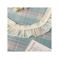 Vêtement en dentelle de mousseline de soie douce beige de 9 à 12cm pour les accessoires de dentelle de garniture de manchette d'encolure de femmes