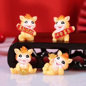 ม้าปีนักษัตร ตุ๊กตาเรซิ่นรูปสัตว์การ์ตูน ของตกแต่ง ของขวัญปีใหม่จีน - Product Image 1