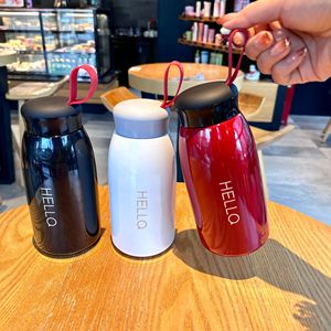 Hello <b>Cup</b> Stainless Steel <b>Insulated</b> Water Bottle 500Ml Travel Portable Red White Black Unisex Student Use - Product Image 4