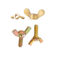 Din316 M4 M5 M6 Boulon à oreilles décoratif en cuivre et écrous à oreilles Vis à boulons papillon