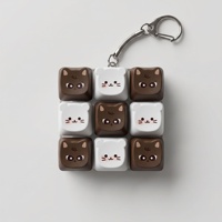 Cute cat tiger Shiba Inu PBT Keycaps with RGB Backlightingperfect for Mechanical Keyboards Relieving Stress Customizing Sound