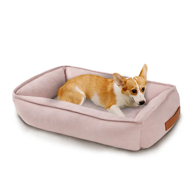 Orthopedic Memory foam durable washable custom plush heating luxury pet beds square dog bed