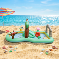 Nouvelle piscine gonflable géante en PVC OEM pour enfants, avec toboggan, tapis de jeu, piscine à eau surdimensionnée, piscine extérieure, fabriquée à Jiangmen, forme irrégulière