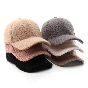 조정 가능한 양털 야구 모자 겨울 모자 여성용 남성용 야외 여행 폴라 양털 야구 모자