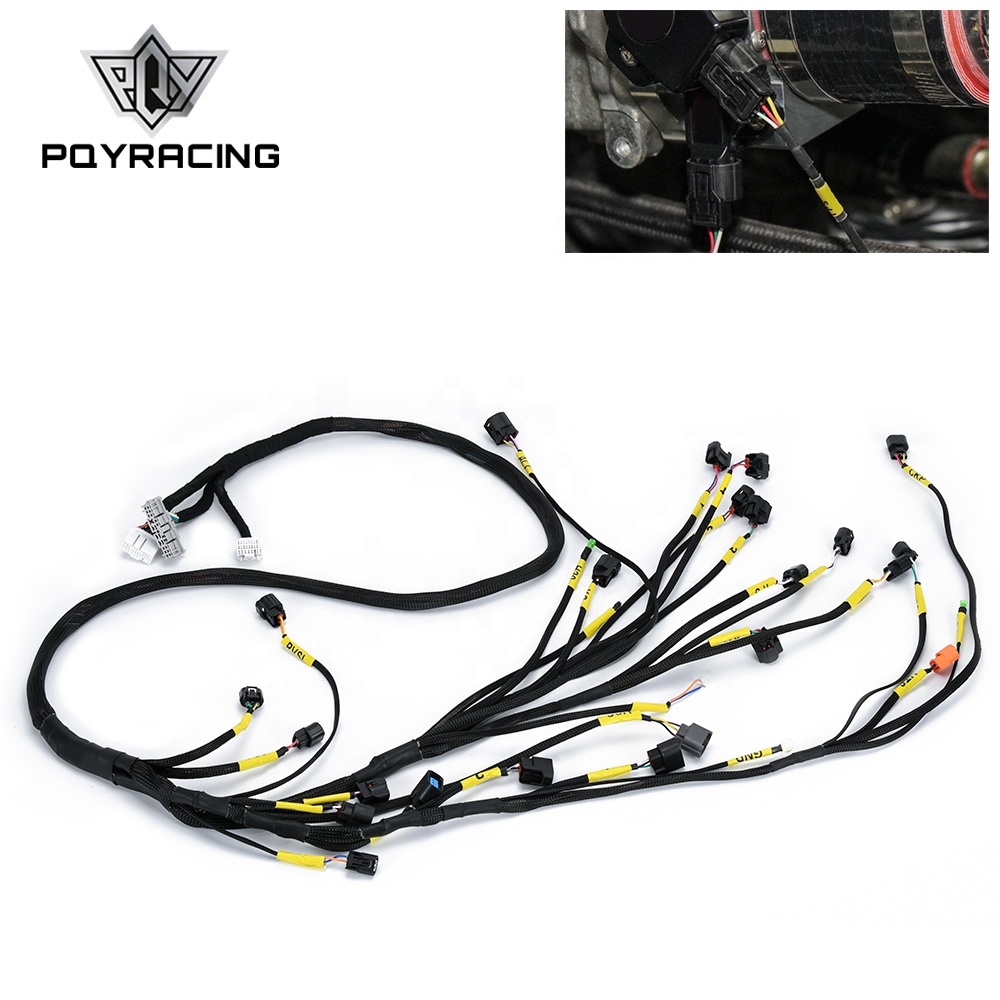 K-Swap Tucked Engine Harness For Honda Acura - K20 K24 K-Series, Integra CRX EK EG, Black, Lifetime Warranty