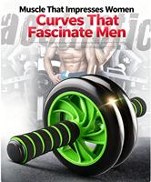 Roue abdominale, Rouleau abdominal pour hommes, Équipement de fitness à domicile, Roue d'entraînement abdominal, Rouleau pour les abdominaux, Équipement d'exercice, Roue pour crunchs abdominaux