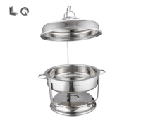 Nouveau design – Ensemble de réchauds de buffet en acier inoxydable or et argent, capacité 9L, chauffage à la vapeur, contrôle automatique de la température