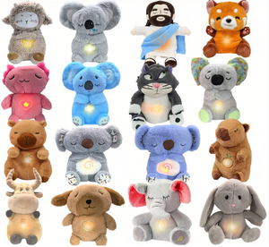 Grensoverschrijdende Nieuw Product Verlicht Muziek-Geactiveerde Pluche Speelgoed Dekbed Geborduurde Kleine Otter Koala Beer Capibara Hond Geïnspireerd - Product Image 3