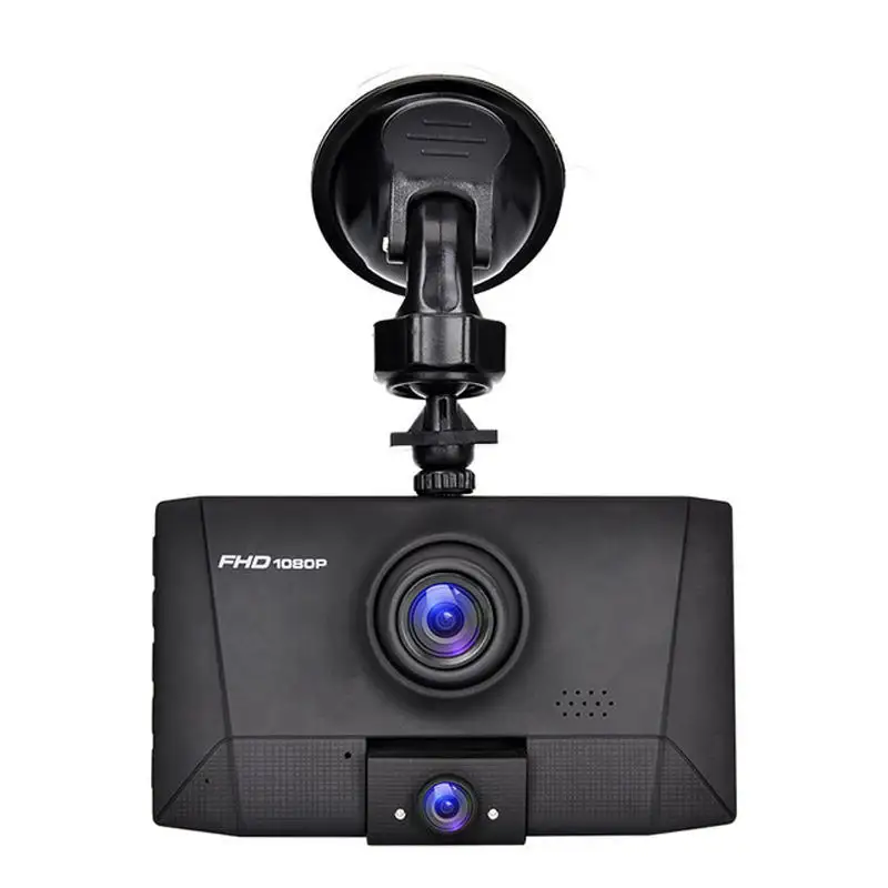 Yeni 1080P döngü kayıt araba dvr'ı Dashcam 170 derece çizgi kam çift Lens sürüş kaydedici