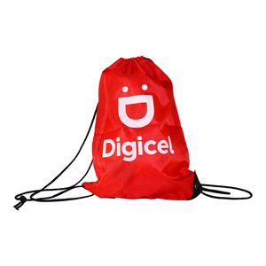 AI-MICH Logo personnalisé étanche Nylon Polyester 210D Promotion <span class=keywords><strong>Gym</strong></span> cordon sacs à dos dessiner chaîne rouge sport Nylon sacs poche - Product Image 2