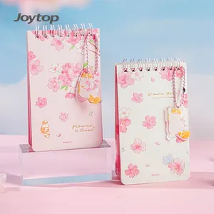 Joytop 101713 grosir bantalan notebook spiral flip-up portabel Sakura lucu Cloud