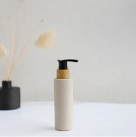 2024 bouteille de paille de blé en plastique écologique personnalisée emballage de cosmétiques de vente chaude avec manipulation de Surface d'impression d'écran