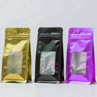 Sachet de café personnalisé avec logo, fond plat, 250g, 500g, 1kg, avec fermeture éclair et valve, fenêtre, type stand-up, sac en plastique pour thé et café