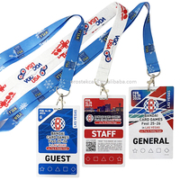 Carte d'identification en plastique personnalisée avec impression offset, badge pour le personnel des événements, carte d'identification PVC avec cordon