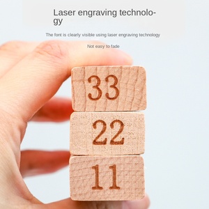 Giáo Dục Sớm trẻ em bằng gỗ âm nhạc trò chơi CHA mẹ-con gỗ sồi xếp chồng kỹ thuật số khối xây dựng cao - Product Image 4