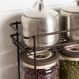 Modern <b>Corner</b> Bathroom Kitchen Desktop Storage Racks Zinc Alloy Double-Layer Free Installation Bedroom Sundries - Product Image 4