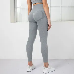 Celana Yoga 10 Warna Wanita, Celana Legging Gym Angkat Bokong Pinggang Tinggi Tanpa Jejak untuk Wanita