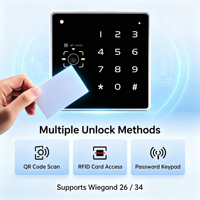 Lecteur de cartes QR RFID à clavier métallique Wiegand 86 pour système de contrôle d'accès mural – Lecteur de cartes d'accès ID IC NFC QR Code