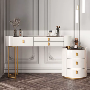 Zxm New <b>Vanity</b> Desk for Makeup Dresser LED <b>Mirror</b> MDF Makeup <b>Vanity</b> Modern <b>Dressing</b> <b>Table</b> Enhanced Beauty Bedroom Hotel Home - Product Image 5