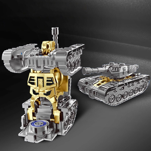 ของเล่นโปรโมชั่น 3-in-1 ของเล่นหมุนแปลงร่างได้ รถถัง หุ่นยนต์ เมคคา ไจโรสโคป ของเล่นพลาสติก ฟิดเจ็ตสปินเนอร์ ของเล่นฟิดเจ็ต - Product Image 3