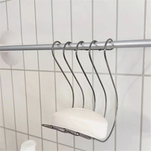 Stainless Steel Waterproof Soap <b>Rack</b> with Suction Cup Wall Mount <b>Drain</b>-Free Perforated Design Modern Holder for Bathroom Storage - Product Image 1