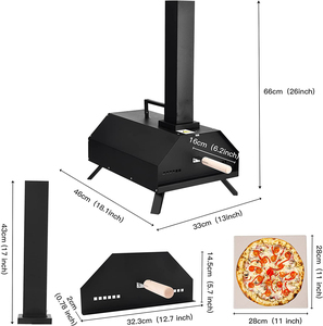 منفذ المصنع الترويجي الحديث في الهواء الطلق للشواء فرن بيتزا خشبي بيليه بودرة عالية الجودة بتصميم أنيق - Product Image 2