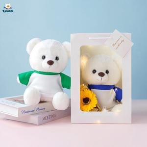 Produsen Grosir Kustom Pakaian Berlogo Bordir Berkualitas Tinggi Boneka Beruang Teddy Mainan Promosi Merek Perusahaan Hadiah Boneka OEM ODM - Product Image 4