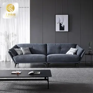 Sofá azul real de 4 asientos, 260x97x80 Cm, italiano, minimalista, novedad