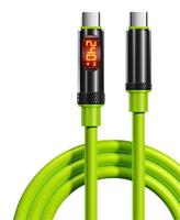 Cable de Carga Rápida USB 2.0 USB-C a Tipo-C de Aleación de Zinc con Pantalla Digital, 240W 48V5A, 1.2m/2m para iPhone 15 Pro, Cable de Datos