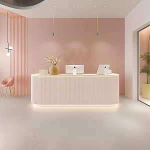 Petit <span class=keywords><strong>comptoir</strong></span> de salon de beauté spa personnalisé <span class=keywords><strong>Comptoir</strong></span> de bar léger et luxueux pour manucure boutique moderne et simple - Product Image 3