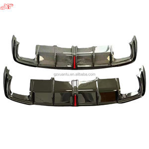 ABS Brillant Noir Carbone Motif Spoiler Lèvre Pour <span class=keywords><strong>Audi</strong></span> A4 <span class=keywords><strong>S4</strong></span> B10 Sport Berline Pare-chocs Arrière Diffuseur Bodykit <span class=keywords><strong>2020</strong></span> + - Product Image 3