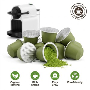 <b>Ginger</b> Matcha Pods Immune Support Functional Green Tea Capsule For Winter Warm Drink Private Label Wholesale 1A-7A Grade - Product Image 1