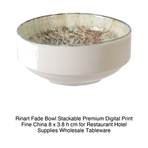 Bol empilable Fade Ø 8 cm H 3,8 cm en porcelaine fine de qualité supérieure avec impression numérique Rinart - Product Image 2